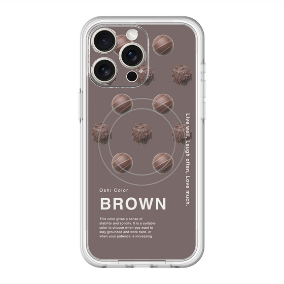 スリムプロテクションプレミアムケース with MagSafe［ BROWN-Chocolate ］