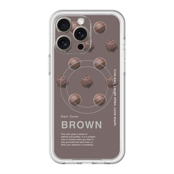 スリムプロテクションプレミアムケース with MagSafe［ BROWN-Chocolate ］