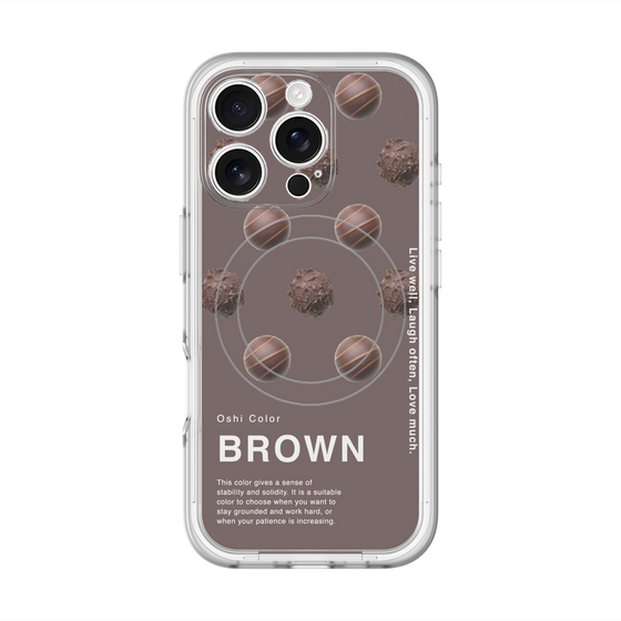 スリムプロテクションプレミアムケース with MagSafe［ BROWN-Chocolate ］