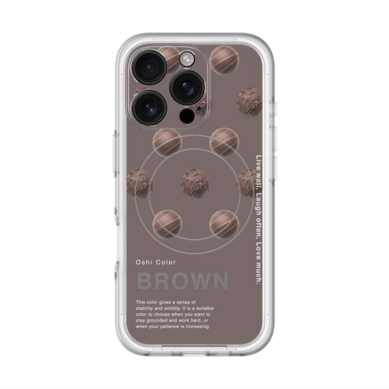 スリムプロテクションプレミアムケース with MagSafe［ BROWN-Chocolate ］