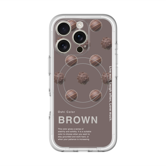 スリムプロテクションプレミアムケース with MagSafe［ BROWN-Chocolate ］