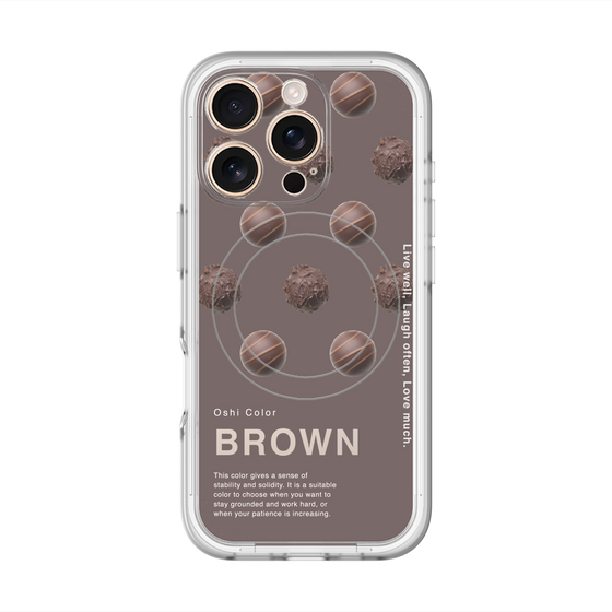 スリムプロテクションプレミアムケース with MagSafe［ BROWN-Chocolate ］