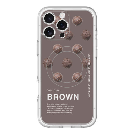 スリムプロテクションプレミアムケース with MagSafe［ BROWN-Chocolate ］