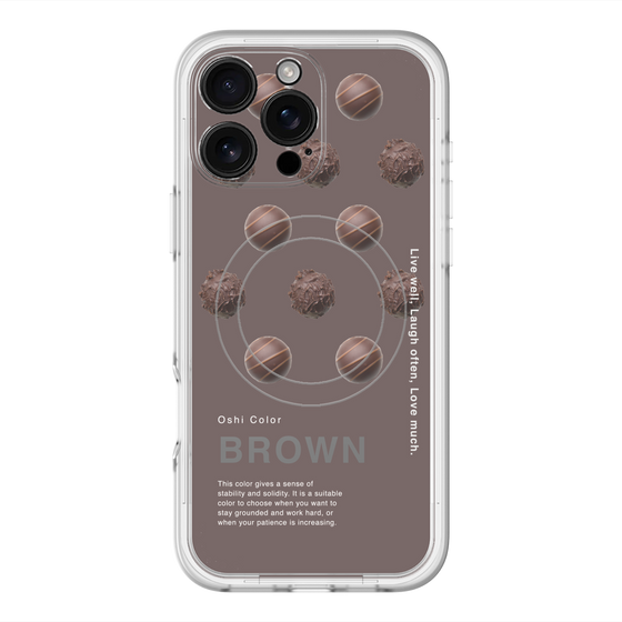 スリムプロテクションプレミアムケース with MagSafe［ BROWN-Chocolate ］