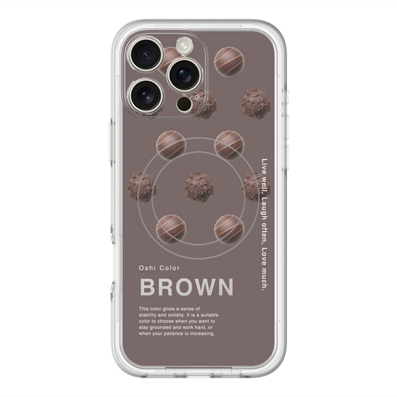 スリムプロテクションプレミアムケース with MagSafe［ BROWN-Chocolate ］