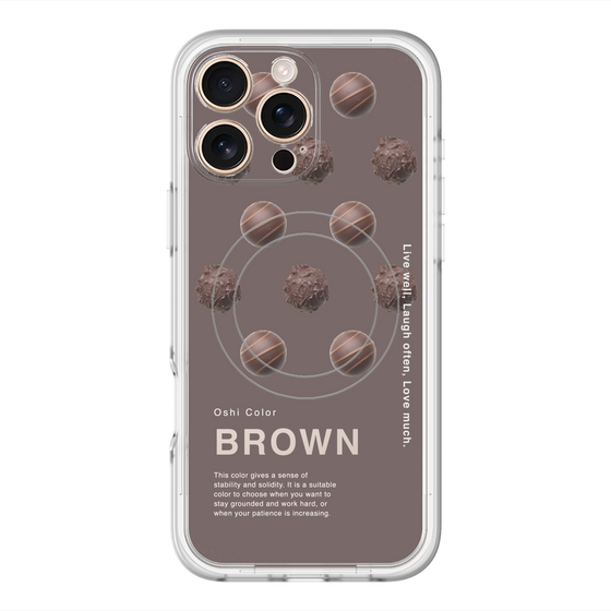スリムプロテクションプレミアムケース with MagSafe［ BROWN-Chocolate ］