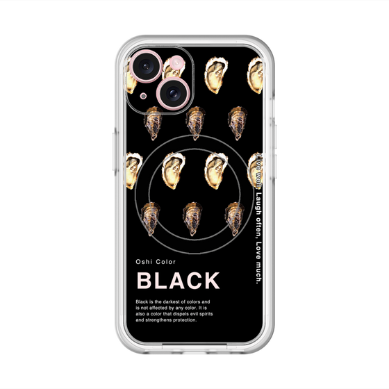 スリムプロテクションプレミアムケース with MagSafe［ BLACK-Oyster ］