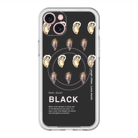 スリムプロテクションプレミアムケース with MagSafe［ BLACK-Oyster ］