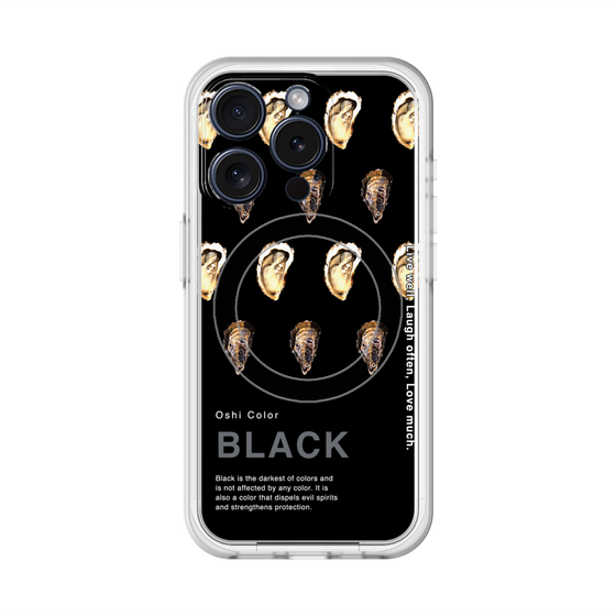 スリムプロテクションプレミアムケース with MagSafe［ BLACK-Oyster ］