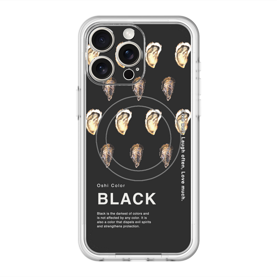 スリムプロテクションプレミアムケース with MagSafe［ BLACK-Oyster ］