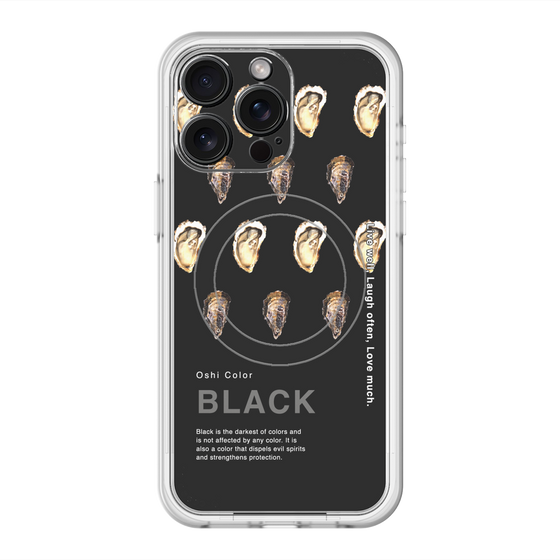 スリムプロテクションプレミアムケース with MagSafe［ BLACK-Oyster ］