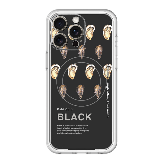 スリムプロテクションプレミアムケース with MagSafe［ BLACK-Oyster ］