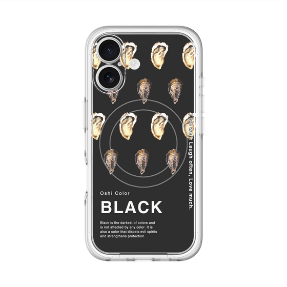 スリムプロテクションプレミアムケース with MagSafe［ BLACK-Oyster ］