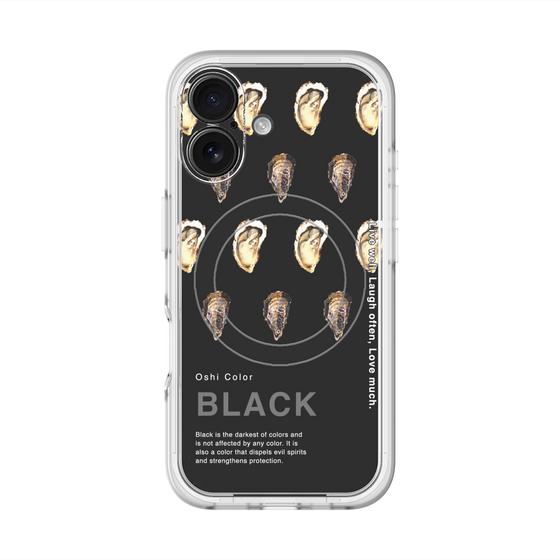 スリムプロテクションプレミアムケース with MagSafe［ BLACK-Oyster ］