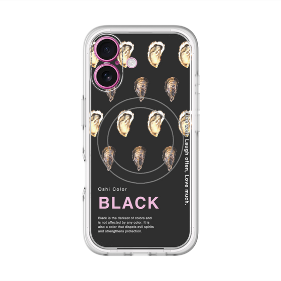 スリムプロテクションプレミアムケース with MagSafe［ BLACK-Oyster ］
