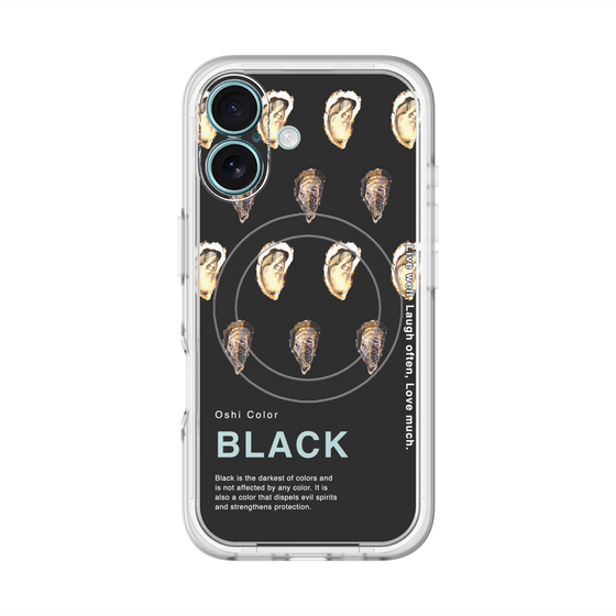 スリムプロテクションプレミアムケース with MagSafe［ BLACK-Oyster ］