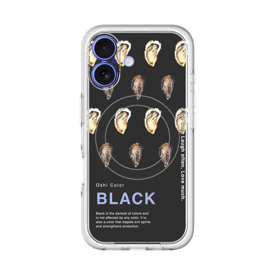 スリムプロテクションプレミアムケース with MagSafe［ BLACK-Oyster ］
