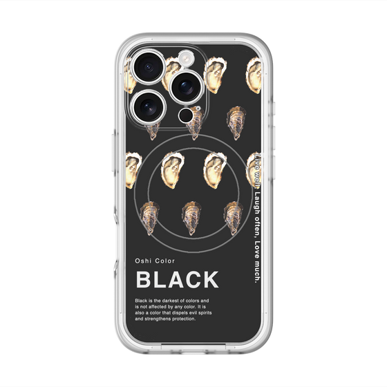 スリムプロテクションプレミアムケース with MagSafe［ BLACK-Oyster ］