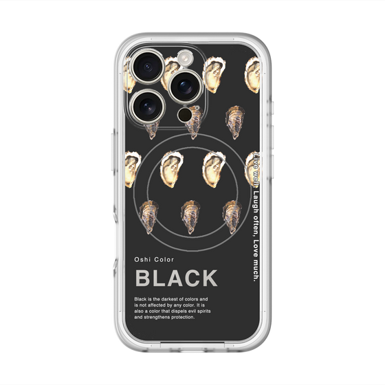 スリムプロテクションプレミアムケース with MagSafe［ BLACK-Oyster ］