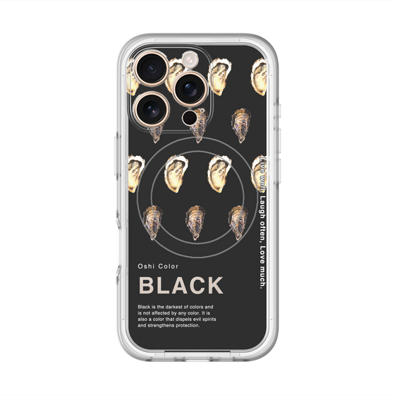 スリムプロテクションプレミアムケース with MagSafe［ BLACK-Oyster ］