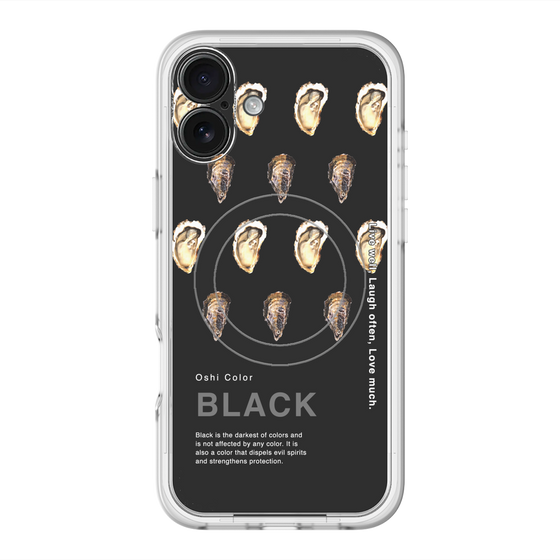 スリムプロテクションプレミアムケース with MagSafe［ BLACK-Oyster ］