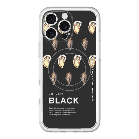 スリムプロテクションプレミアムケース with MagSafe［ BLACK-Oyster ］