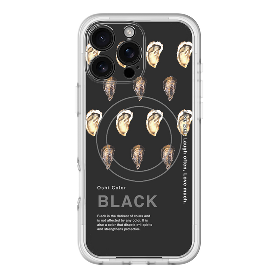 スリムプロテクションプレミアムケース with MagSafe［ BLACK-Oyster ］