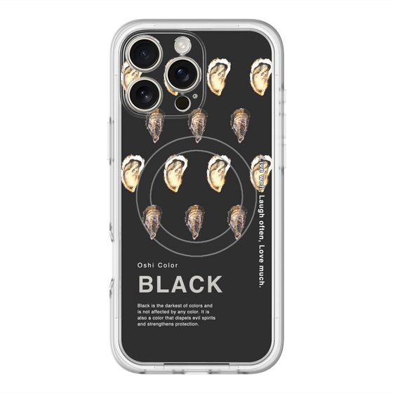 スリムプロテクションプレミアムケース with MagSafe［ BLACK-Oyster ］