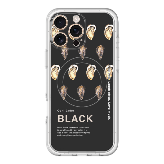 スリムプロテクションプレミアムケース with MagSafe［ BLACK-Oyster ］