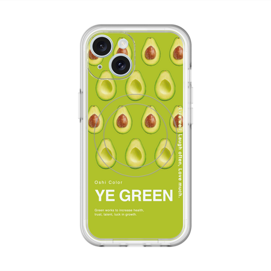 スリムプロテクションプレミアムケース with MagSafe［ YE GREEN-Avocado ］