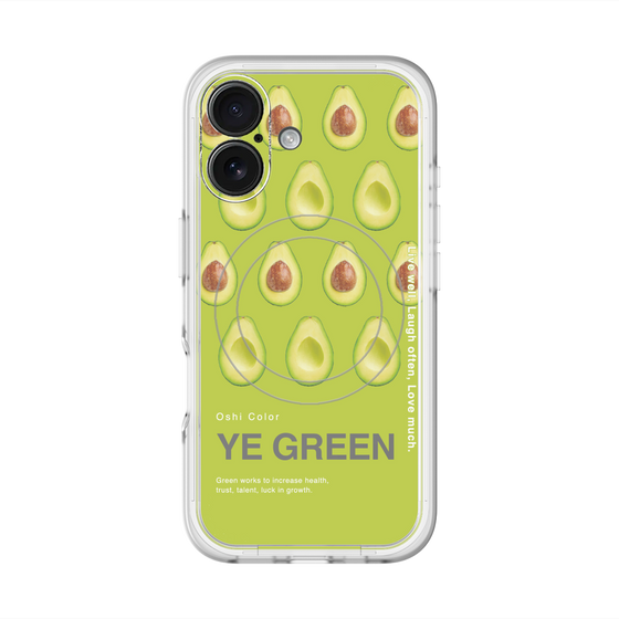 スリムプロテクションプレミアムケース with MagSafe［ YE GREEN-Avocado ］