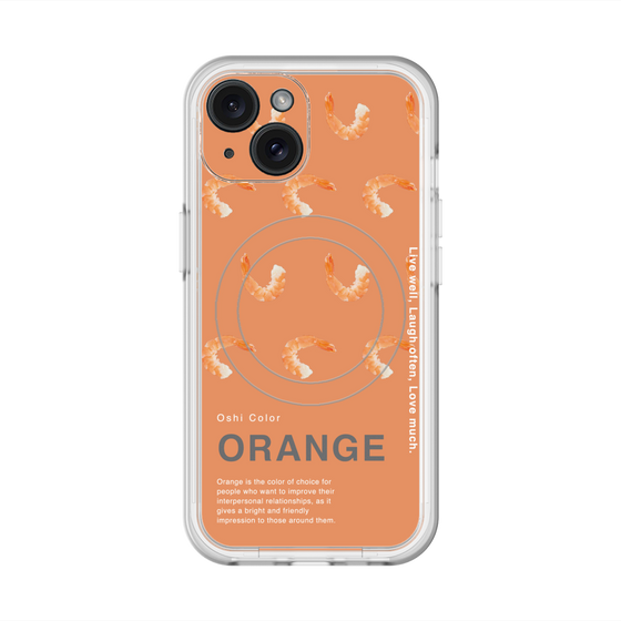 スリムプロテクションプレミアムケース with MagSafe［ ORANGE-Shrimp ］