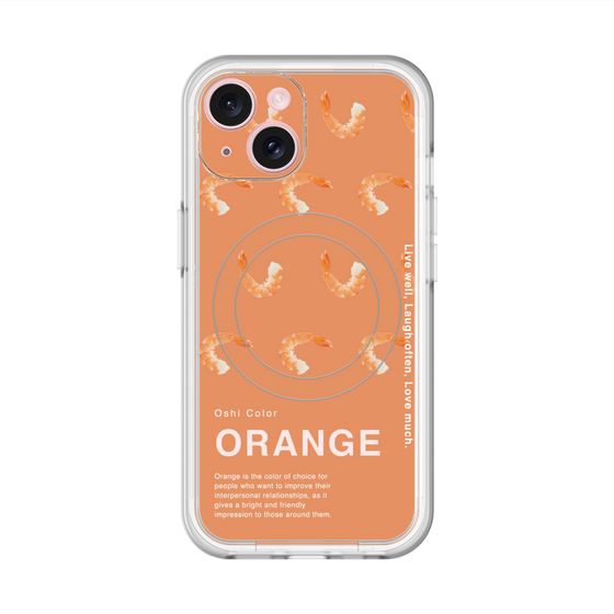 スリムプロテクションプレミアムケース with MagSafe［ ORANGE-Shrimp ］