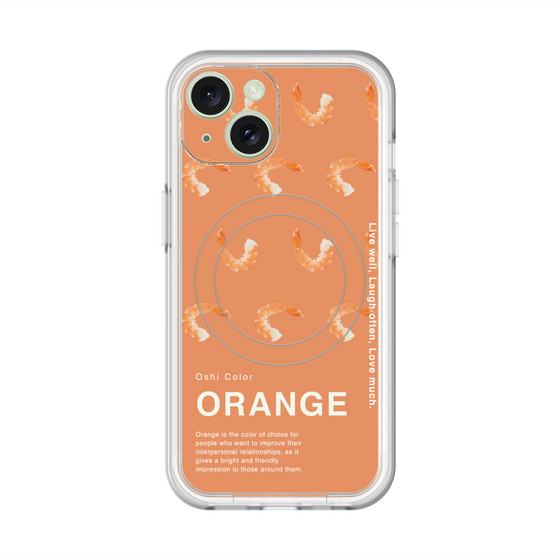 スリムプロテクションプレミアムケース with MagSafe［ ORANGE-Shrimp ］