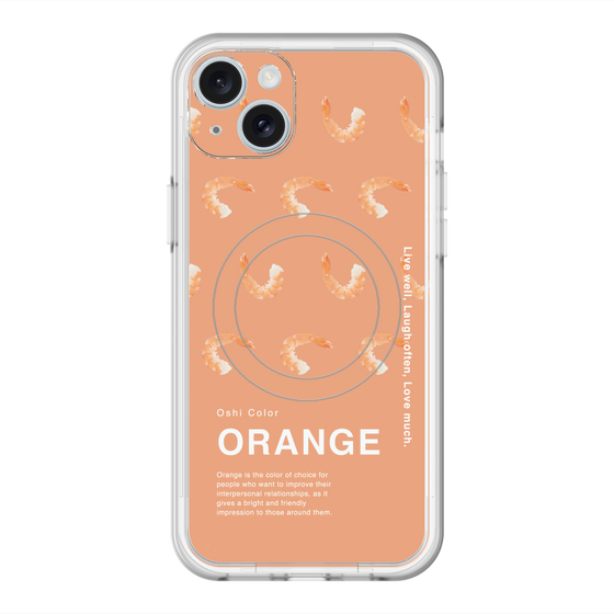 スリムプロテクションプレミアムケース with MagSafe［ ORANGE-Shrimp ］