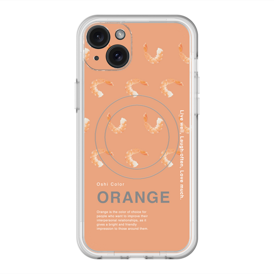 スリムプロテクションプレミアムケース with MagSafe［ ORANGE-Shrimp ］