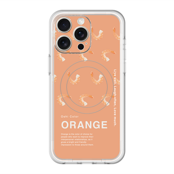 スリムプロテクションプレミアムケース with MagSafe［ ORANGE-Shrimp ］