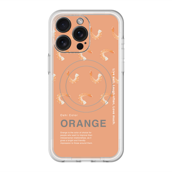 スリムプロテクションプレミアムケース with MagSafe［ ORANGE-Shrimp ］