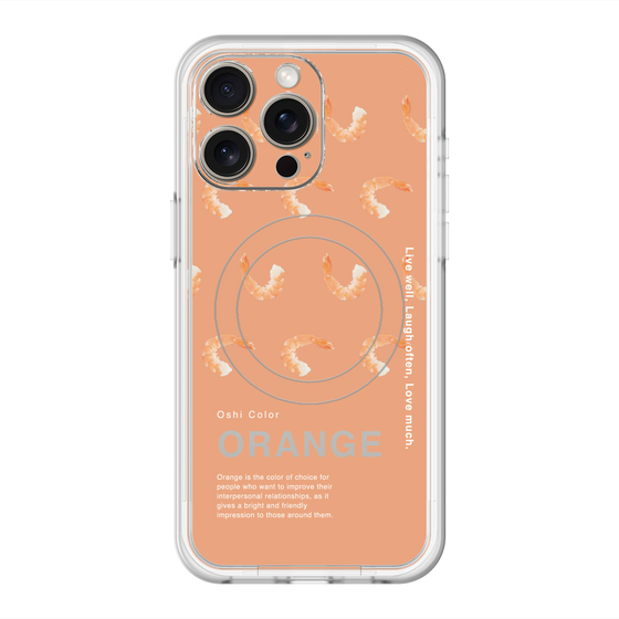 スリムプロテクションプレミアムケース with MagSafe［ ORANGE-Shrimp ］