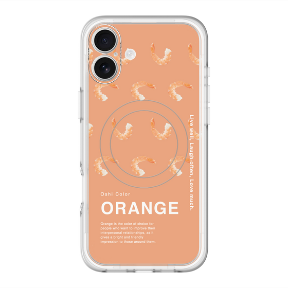 スリムプロテクションプレミアムケース with MagSafe［ ORANGE-Shrimp ］