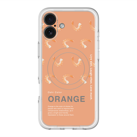 スリムプロテクションプレミアムケース with MagSafe［ ORANGE-Shrimp ］