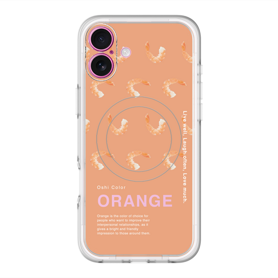 スリムプロテクションプレミアムケース with MagSafe［ ORANGE-Shrimp ］