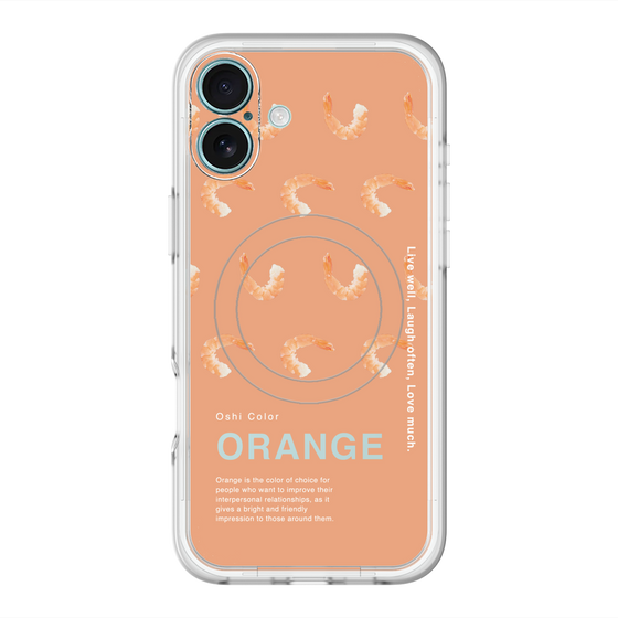 スリムプロテクションプレミアムケース with MagSafe［ ORANGE-Shrimp ］