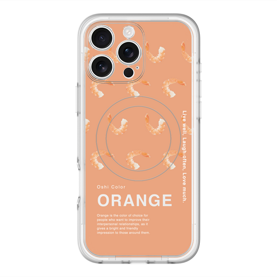 スリムプロテクションプレミアムケース with MagSafe［ ORANGE-Shrimp ］