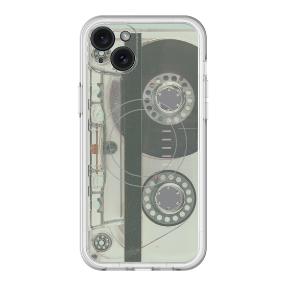 スリムプロテクションプレミアムケース with MagSafe［ RETORO CASSETTE TAPE - Skeleton Blue ］