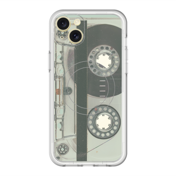 スリムプロテクションプレミアムケース with MagSafe［ RETORO CASSETTE TAPE - Skeleton Blue ］