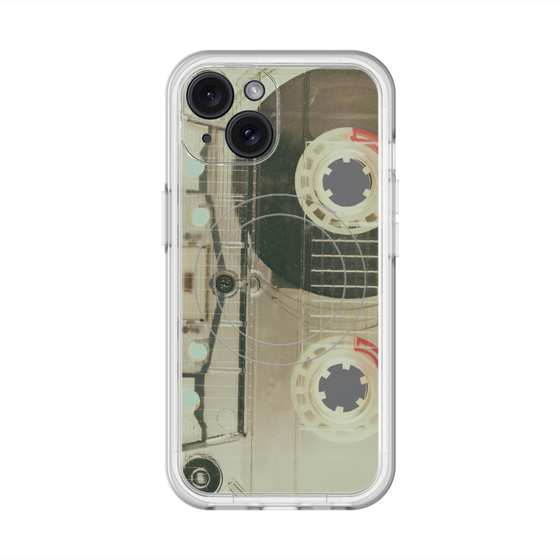 スリムプロテクションプレミアムケース with MagSafe［ RETORO CASSETTE TAPE - Skeleton Red ］