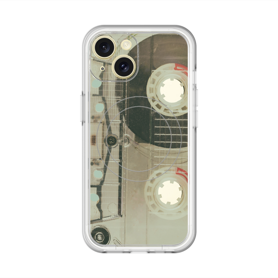 スリムプロテクションプレミアムケース with MagSafe［ RETORO CASSETTE TAPE - Skeleton Red ］