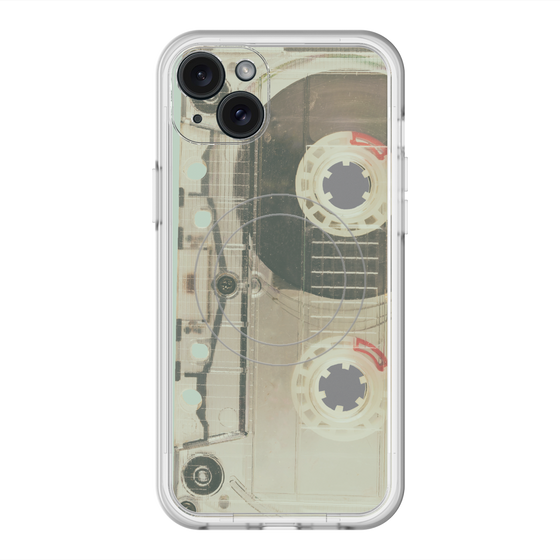 スリムプロテクションプレミアムケース with MagSafe［ RETORO CASSETTE TAPE - Skeleton Red ］