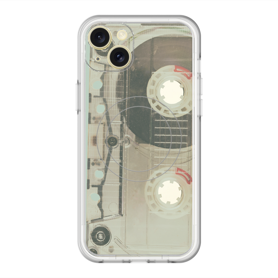 スリムプロテクションプレミアムケース with MagSafe［ RETORO CASSETTE TAPE - Skeleton Red ］